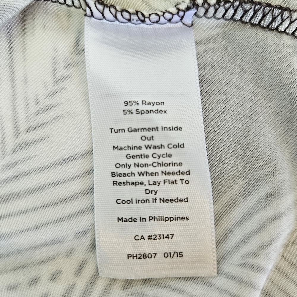 Talbots Mock Wrap Tropical Short Sleeve Dress Sz S Brown White - Picture 4 of 8